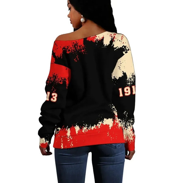 Delta Sigma Theta Women Off Shoulder Ver2 - Face Style, African Women Off Shoulder For Women