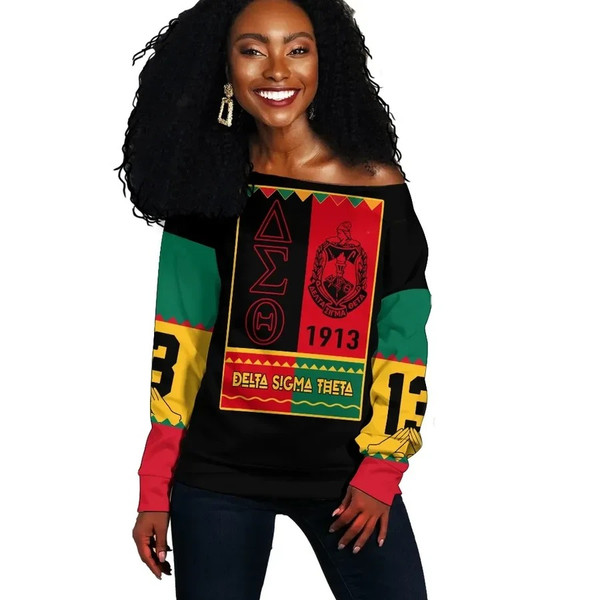 Delta Sigma Theta Black History Month Offshoulder, African Women Off Shoulder For Women