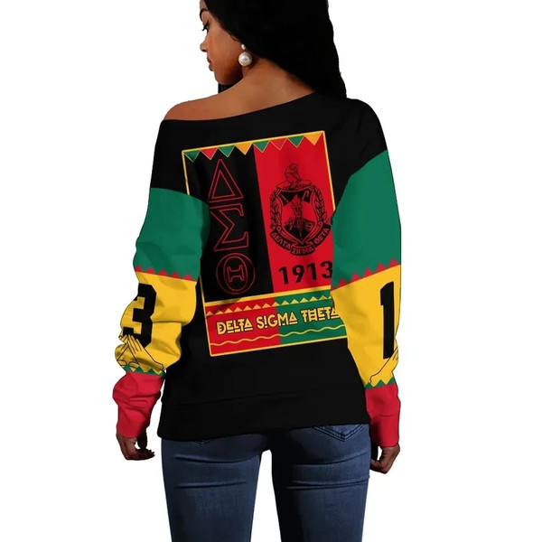 Delta Sigma Theta Black History Month Offshoulder, African Women Off Shoulder For Women