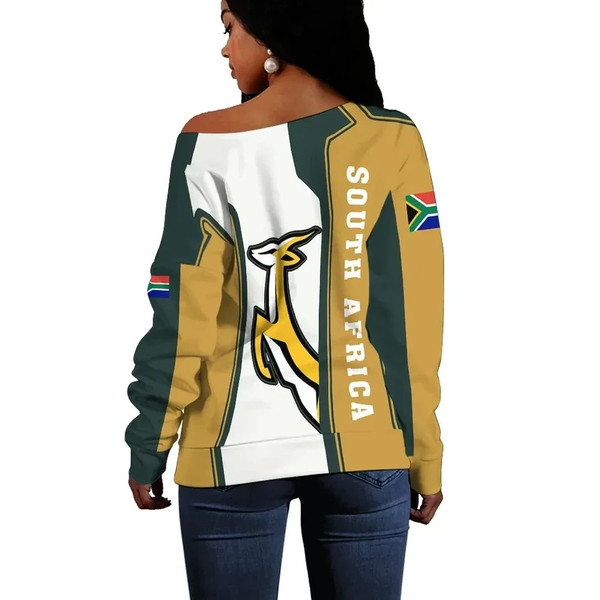South Africa Flag Springbok Protea - Danh Style, African Women Off Shoulder For Women