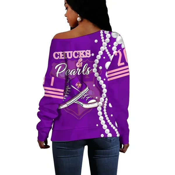 Chucks KEP Military Sorority Pearls Women Off Shoulde, African Women Off Shoulder For Women