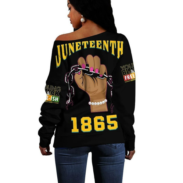 Juneteenth Chi Gamma Xi Chi Pretty Girl Off Shoulder Sweater, African Women Off Shoulder For Women