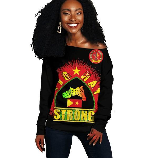 Tigray Strong (Black) Women's Off Shoulder, African Women Off Shoulder For Women