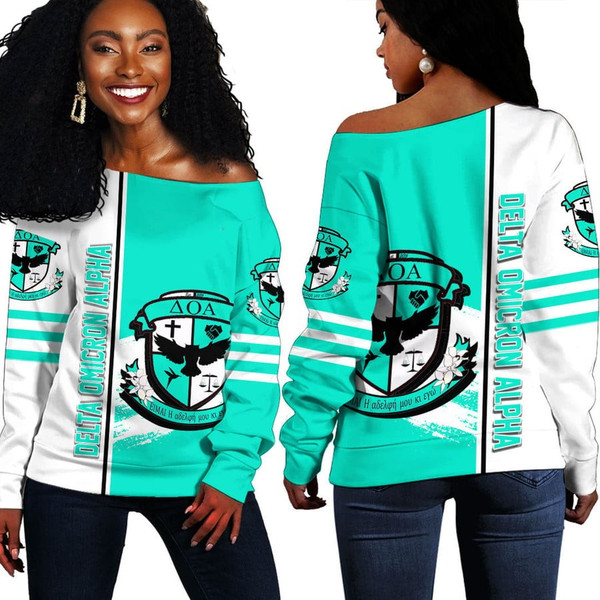 Delta Omicron Alpha Off Shoulder Sweaters, African Women Off Shoulder For Women