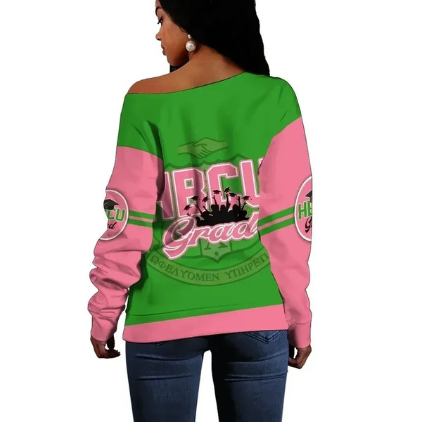 AKA Sorority HBCU Grad Offshoulder 01, African Women Off Shoulder For Women