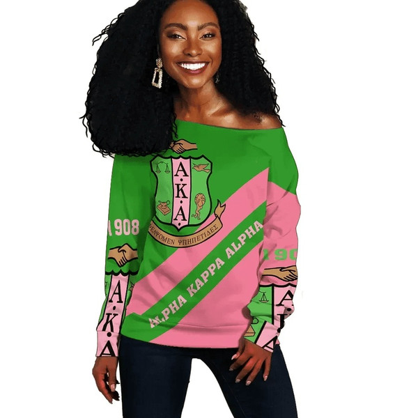 AKA Sorority Women Off Shoulder - Tech Style 01, African Women Off Shoulder For Women