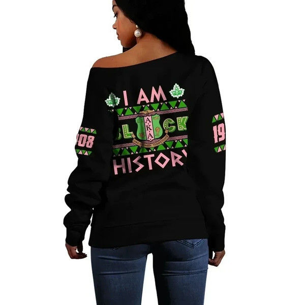 I Am Black History AKA Sorority Offshoulder, African Women Off Shoulder For Women