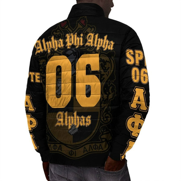 Alpha Phi Alpha - Mu Sigma Lambda Padded Jacket, African Padded Jacket For Men Women