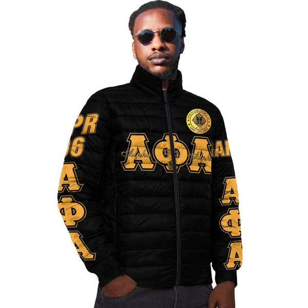 Alpha Phi Alpha - Gamma Sigma Lambda Padded Jacket, African Padded Jacket For Men Women