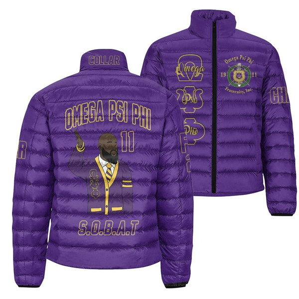 (Custom) Omega Psi Phi Fraternity Padded Jackets, African Padded Jacket For Men Women