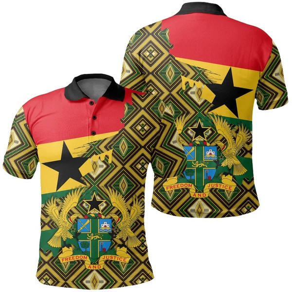 Kente Aztec Pattern Polo Shirt - Gash Style, African Polo Shirt For Men Women