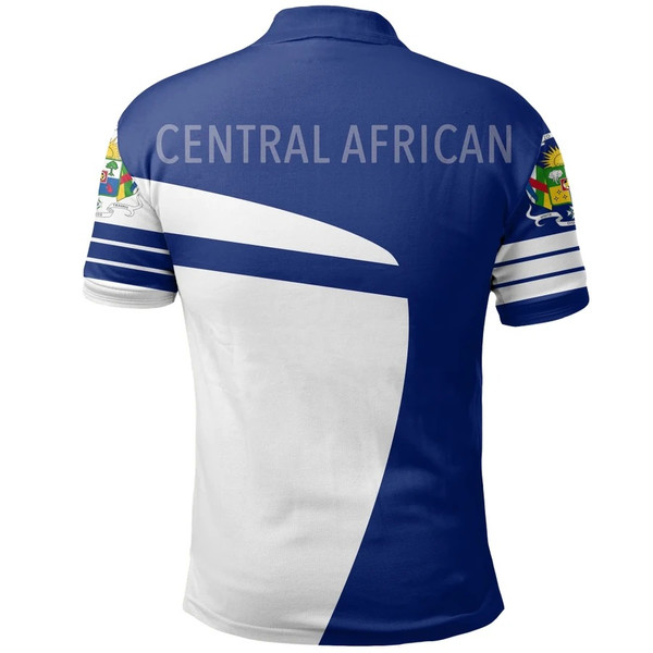 Central African Republic Polo Shirt Sport Premium, African Polo Shirt For Men Women