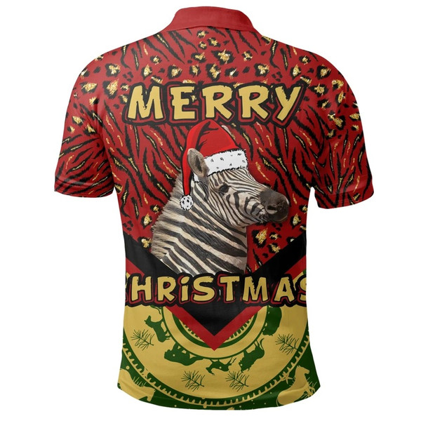 Christmas Zebra Polo Shirt, African Polo Shirt For Men Women