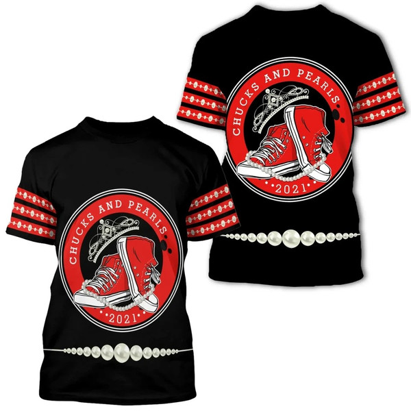 K.H Pearls 2021 Red And White T-shirt, African T-shirt For Men Women