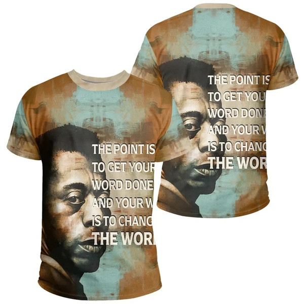 James Baldwin Quote Paint Mix T-shirt, African T-shirt For Men Women