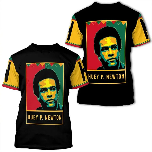 Huey P. Newton Black History Month Style Women T-Shirt, African T-shirt For Men Women