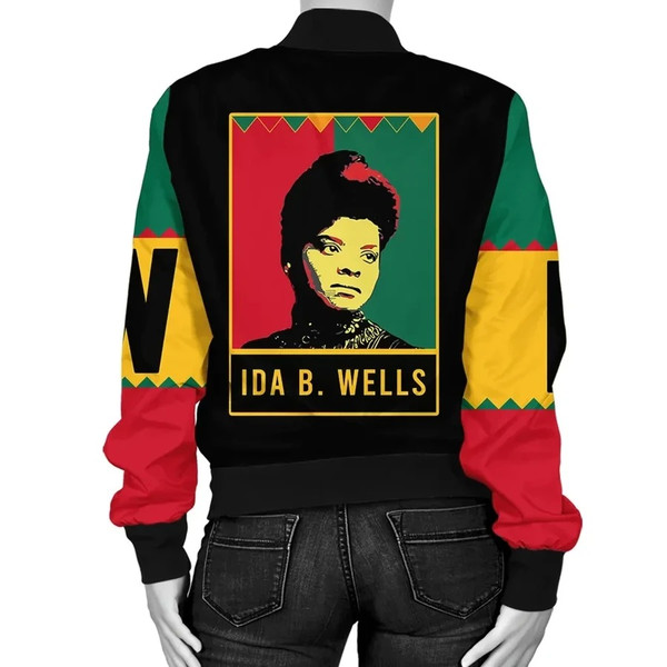 Ida B. Wells Black History Month Style Bomber Jacket, African Bomber Jacket For Men Women