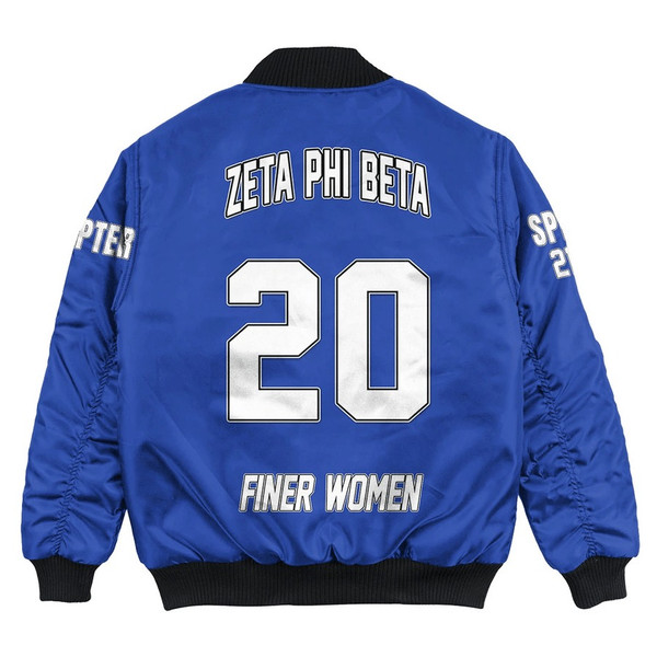 Custom Zeta Phi Beta (Blue) Bomber Jackets, African Bomber Jacket For Men Women