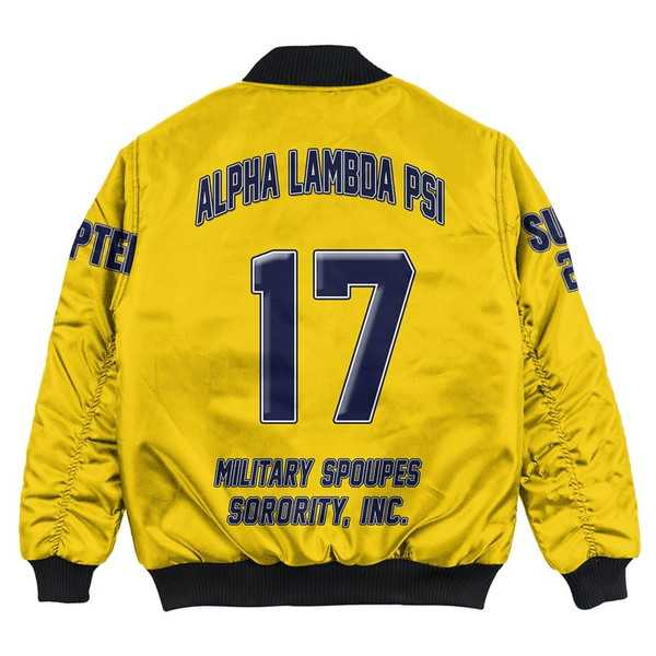 Custom Alpha Lambda Psi Spouses Bomber Jackets, African Bomber Jacket For Men Women