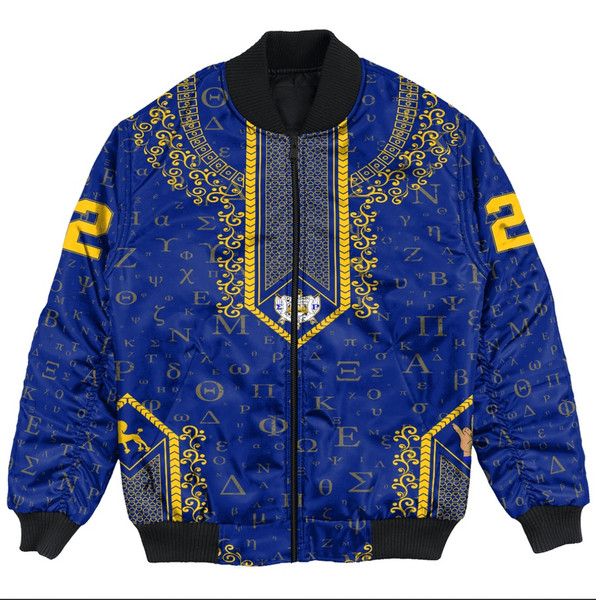 Sigma Gamma Rho Floral and Greek Letter Pattern Bomber Jackets, African Bomber Jacket For Men Women