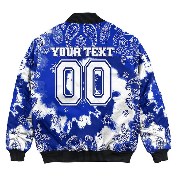 Custom Zeta Phi Beta Paisley Bandana Tie Dye Style Bomber Jackets, African Bomber Jacket For Men Women