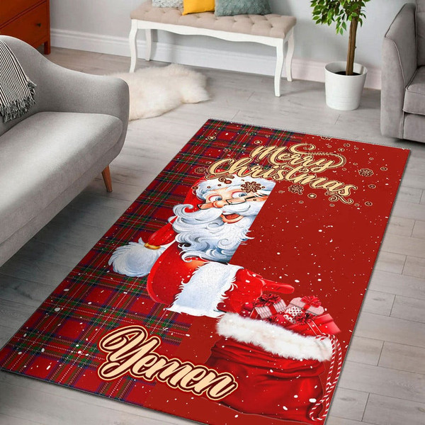 Yemen Area Rug Santa Claus Merry Christmas You can Personalize Custom Text, Africa Area Rugs For Home