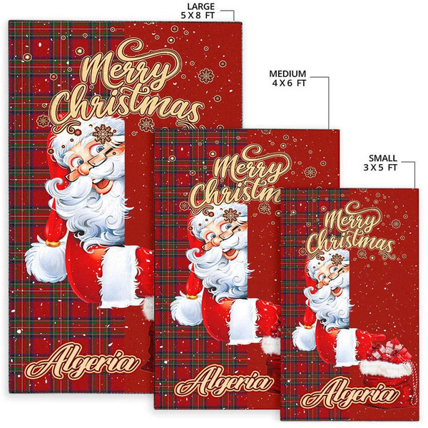 Algeria Area Rug Santa Claus Merry Christmas You can Personalize Custom Text, Africa Area Rugs For Home