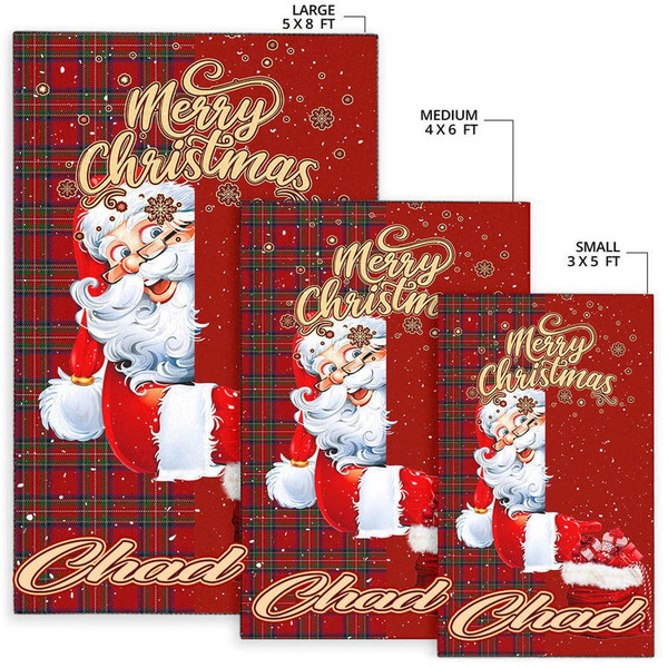 Chad Area Rug Santa Claus Merry Christmas You can Personalize Custom Text, Africa Area Rugs For Home