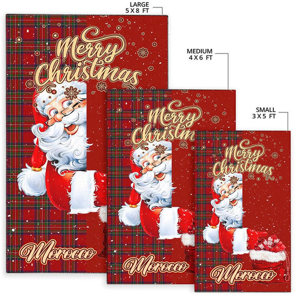 Morocco Area Rug Santa Claus Merry Christmas You can Personalize Custom Text, Africa Area Rugs For Home