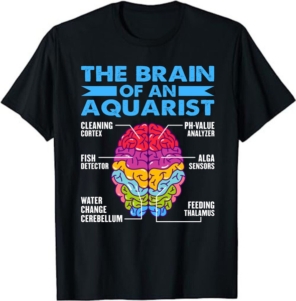 Funny Brain of a Aquarist Fish Aquariums Fish Keeping Unisex T-Shirt.jpg