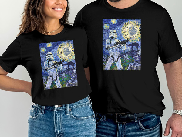 Stormtrooper Starry Night Graphic T-Shirt, Stormtrooper Shirt, Star Wars Shirt, Christmas Gifts for Men, Christmas Gift for Him.jpg