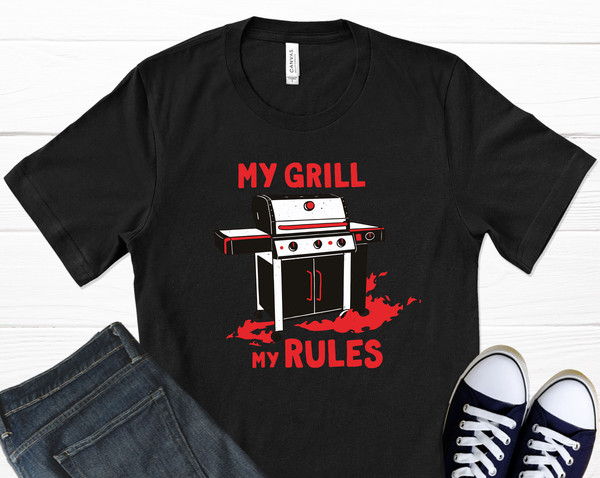 Grill Rules T-Shirt, Cooking Gifts, Grill Master, Grill Gifts, Grill Father, Chef Shirt, Gift For Chef, Pampered Chef, Graphic T-Shirt.jpg