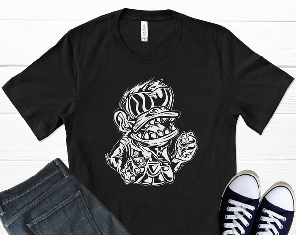 Gamer Monkey T-Shirt, Game Shirts, Gamer Clothing, Gift For Gamer, Monkey Art, Monkey Shirt, Gamer Gifts, Game Controller, Graphic T-Shirt.jpg