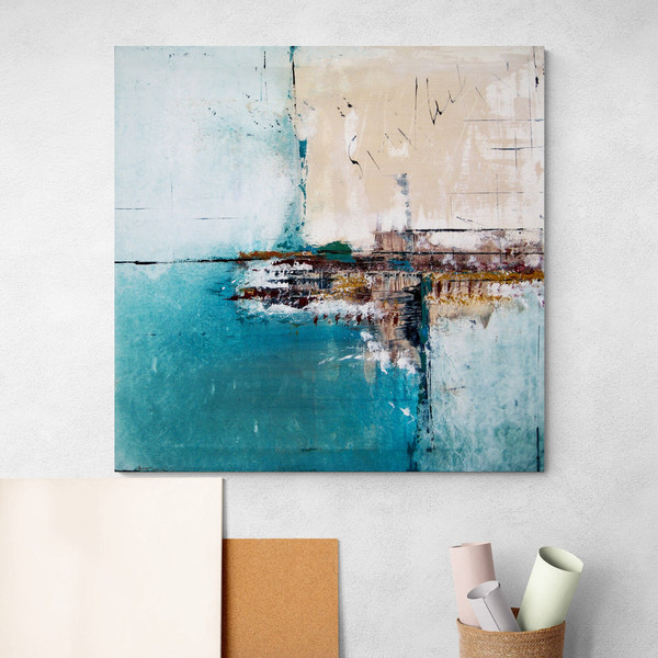 Aegean Mist,Abstract Seascape, Coastal Art, Tranquil Artwork, Blue Wall Art, Abstract Expressionism, Modern Home Decor, Office Art.jpg