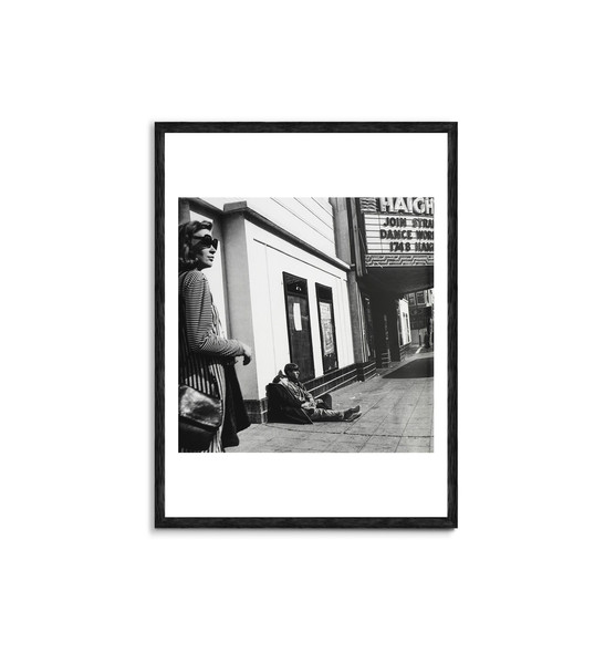 Haight Street Theater, Looking 1967 Photo Framed Canvas Print, San Francisco Street Poster, New York City Street, Canvas Wall art.jpg