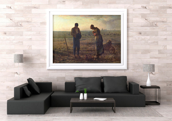 Jean-François Millet The Angelus (1857–1859) Reproduction Classic Decor Canvas Print Giclee Wall Art Gallery Wrapped Vintage style gift.jpg