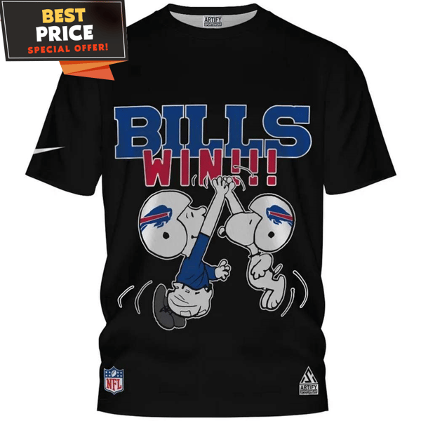 Buffalo Bills Peanuts and Snoopy Win Black T-Shirt, Buffalo Bills Gifts Under $25 - Best Personalized Gift & Unique Gifts Idea.jpg