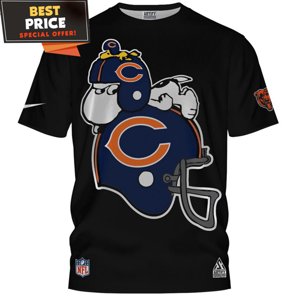 Chicago Bears x Snoopy And Woodstock Bears Fan Helmet T-Shirt, Chicago Bears Gift Items - Best Personalized Gift & Unique Gifts Idea.jpg