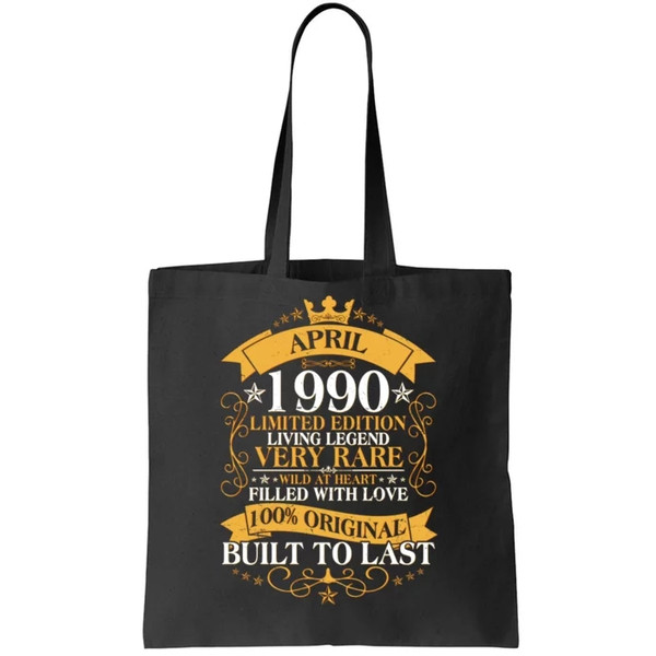 Vintage Limited Edition April 1990 Birthday Tote Bag.jpg