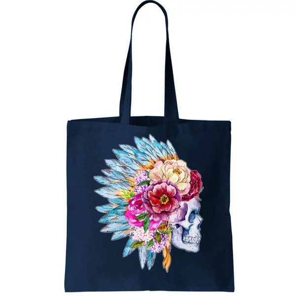 Headdress Floral Skull Tote Bag.jpg