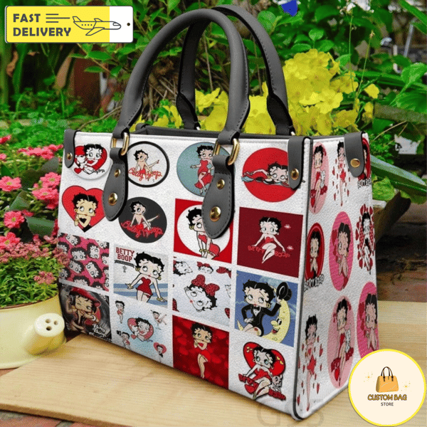 Betty Boop Handbag,  Custom Betty Boop Leather Bag, Betty Boop Shoulder Bag 2.jpg