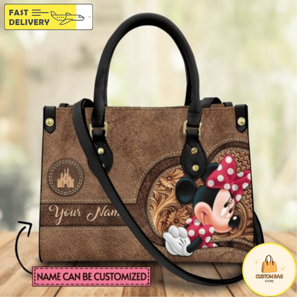 Custom Name Minnie Leather Bag,Minnie Handbag,Disney Lovers Handbag.jpg