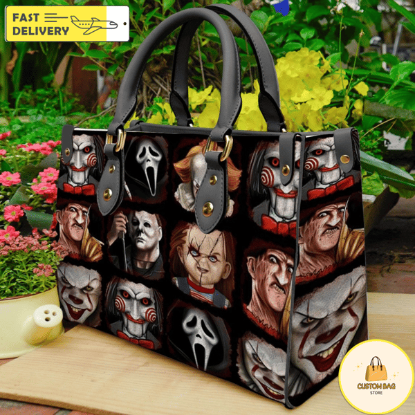 Halloween Horror Characters Leather Bag Purses For Women,Halloween Bags and Purses,Handmade Bag 10.jpg