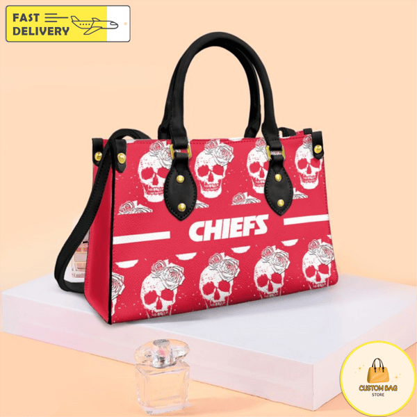 Kansas City Chiefs Skull And Flower Pattern Limited Edition Fashion Handbag.jpg