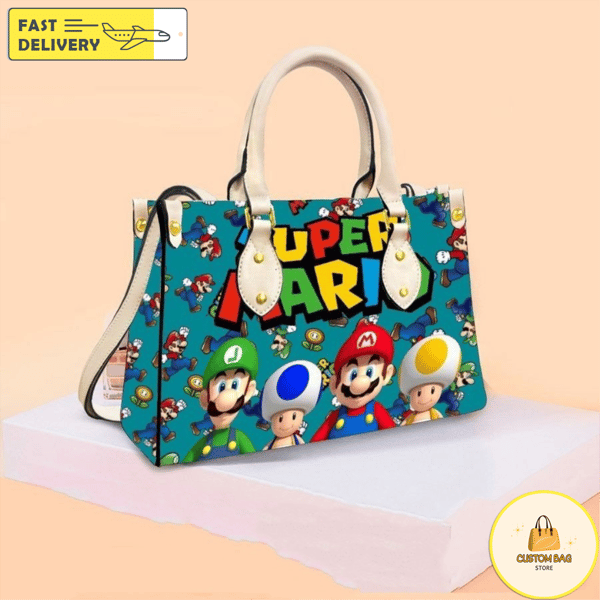 Super Mario Leather Bag, Super Mario Handbag, Horror Movie Characters Bag.jpg