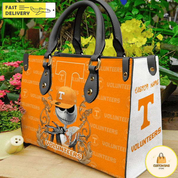 Tennessee Volunteers NCAA Jack Skellington Women Leather Bag.jpg