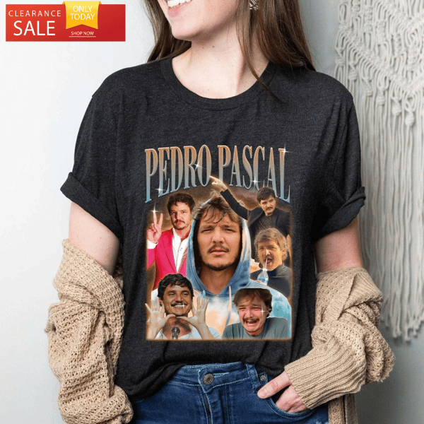 Actor Pedro Pascal Shirt 90s Inspired Vintage Narco Pedro Pascal Fans - Happy Place for Music Lovers.jpg