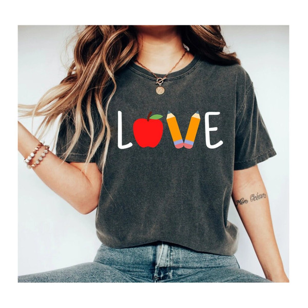 Love Teacher Shirt, Teacher T-shirt, Teacher Tees, Unisex Cute Teacher Shirts, Teacher Appreciation Gift OK.jpg