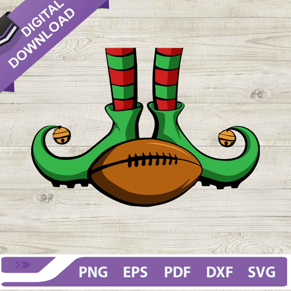 Elf football christmas SVG, Football merry christmas SVG, Christmas elf SVG.jpg