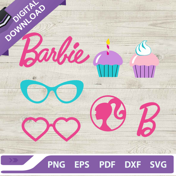 Birthday Barbie SVG, Barbie birthday party SVG, Barbie Birthday Cake SVG.jpg